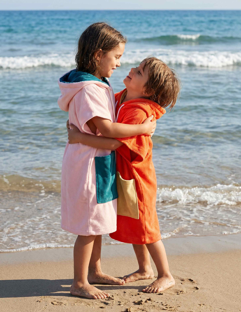 Poncho de plage enfant en...