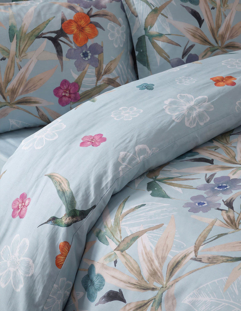 Parure housse de couette percale de...