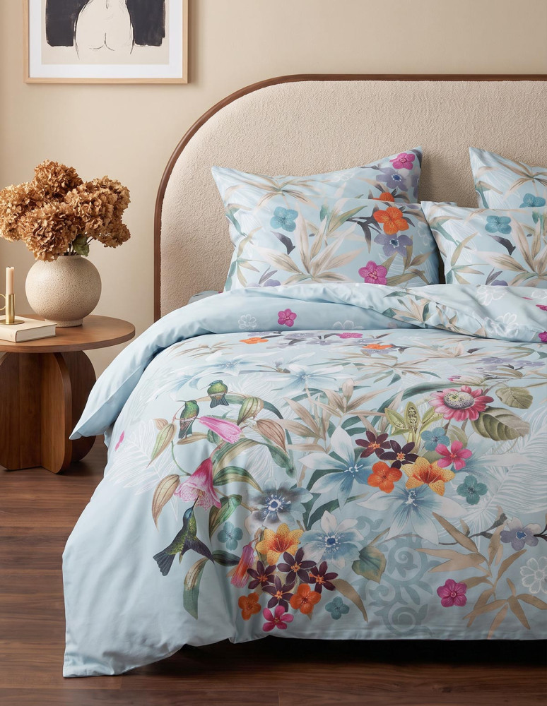 Parure housse de couette percale de...
