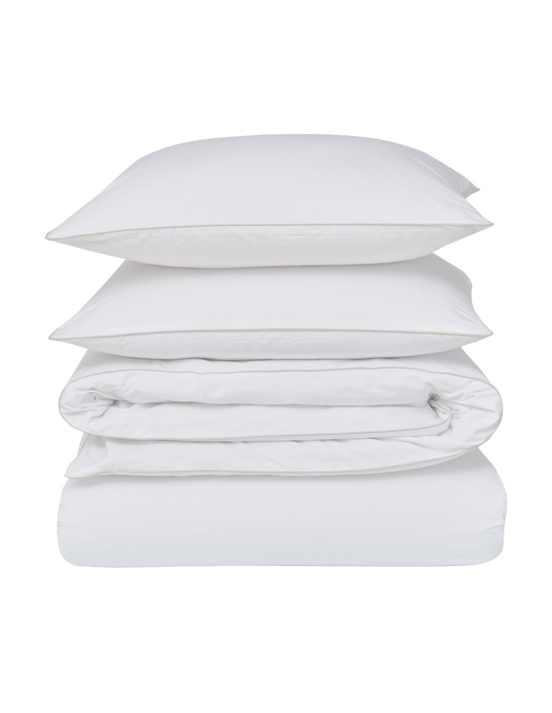 Parure housse de couette percale de...