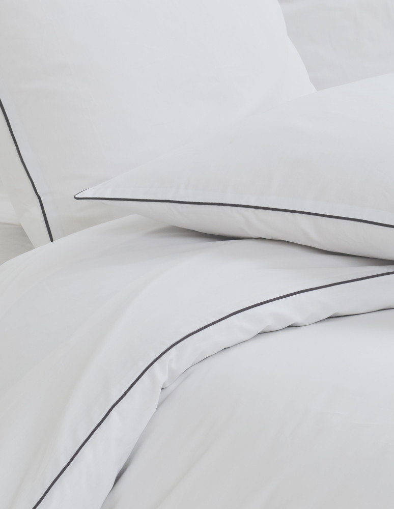 Parure housse de couette percale de...