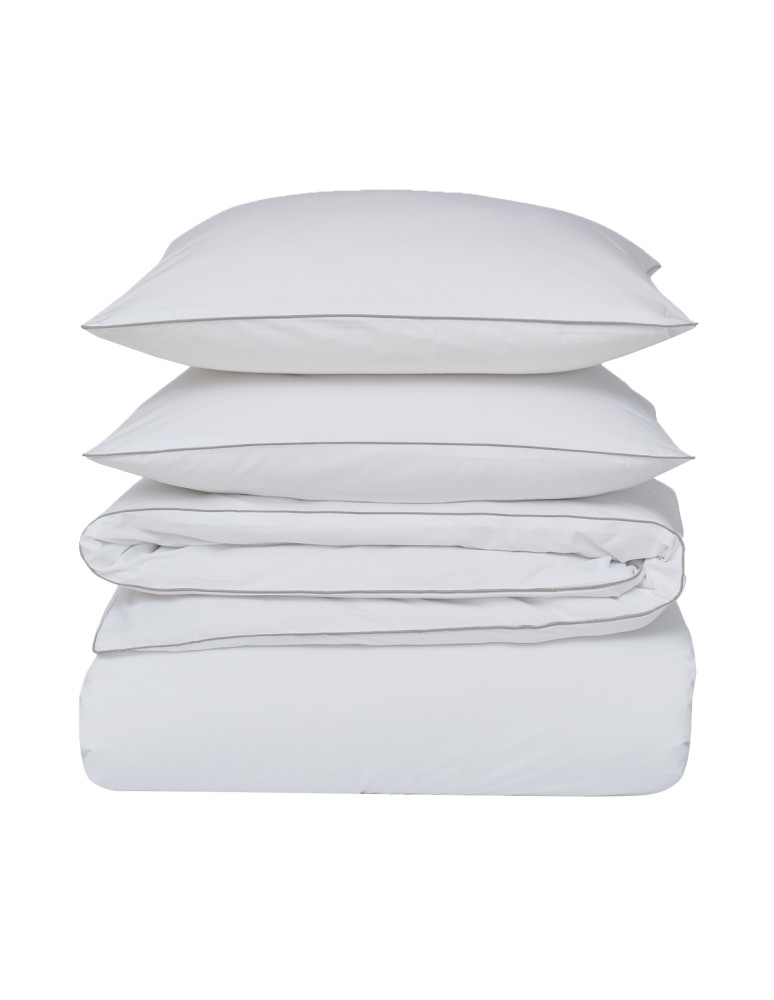 Parure housse de couette percale de...