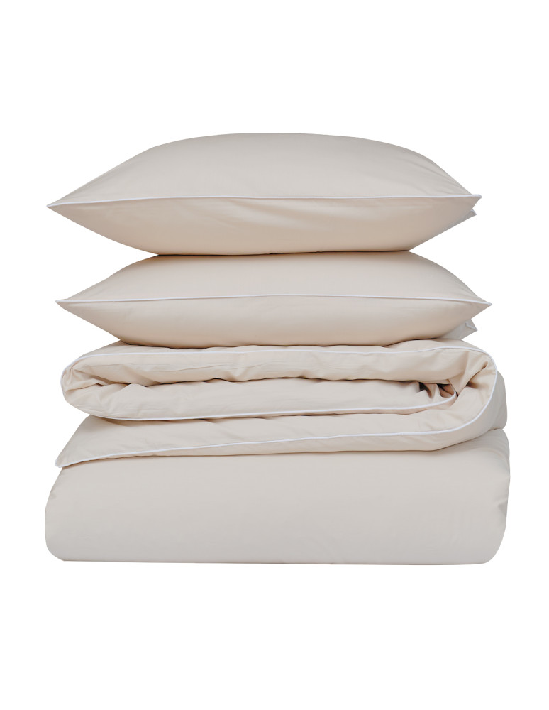 Parure housse de couette percale de...