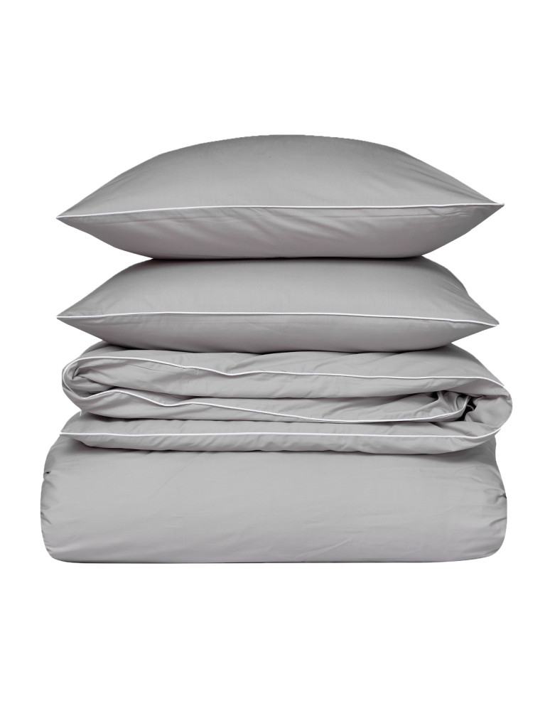Parure housse de couette percale de...