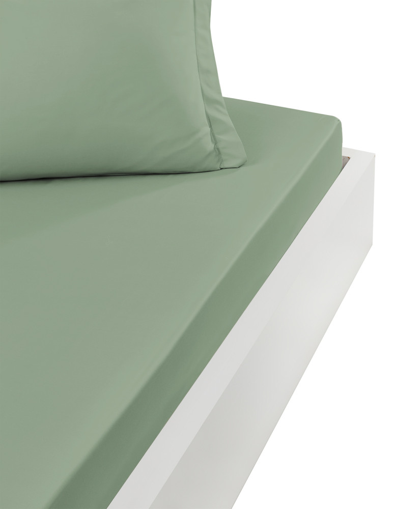 Drap housse en percale lavée bonnet...