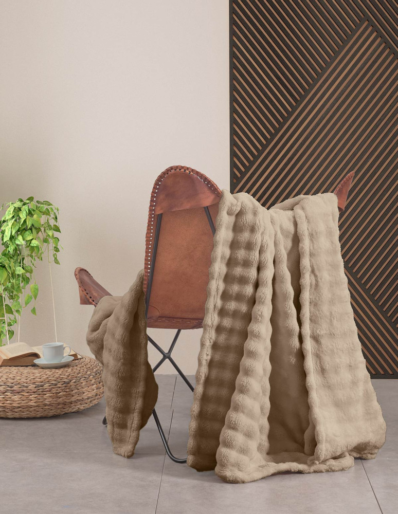 Plaid polaire doux et chaux SILBURY HILL