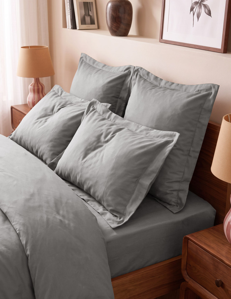 Drap housse uni satin de coton bonnet...