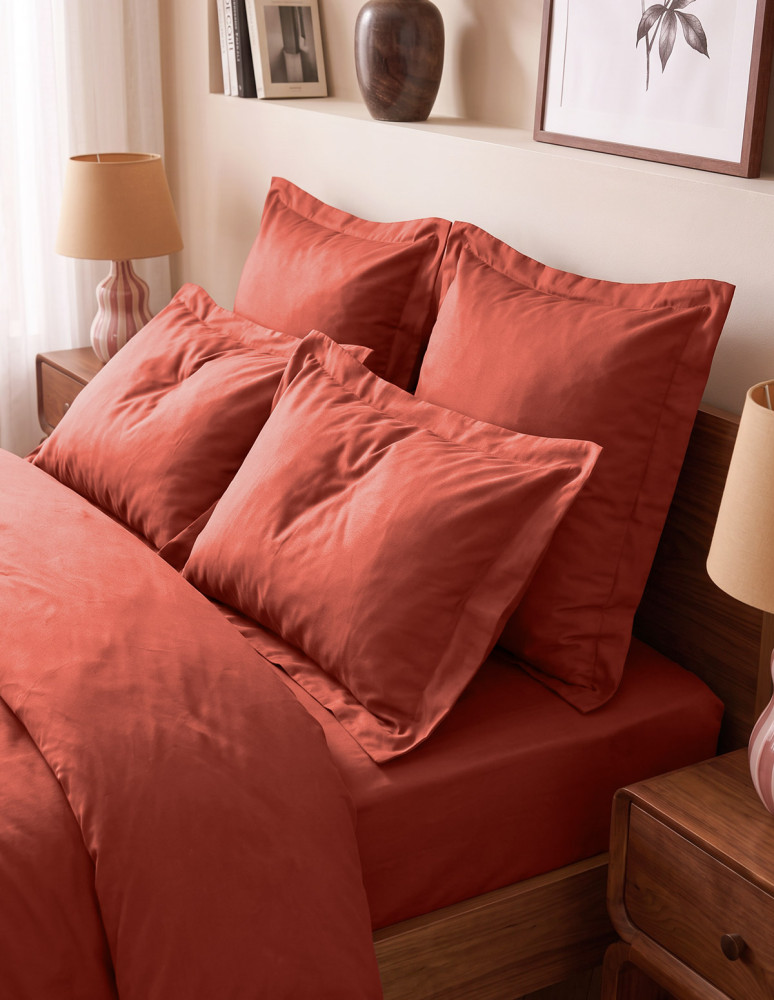 Drap housse uni satin de coton bonnet...