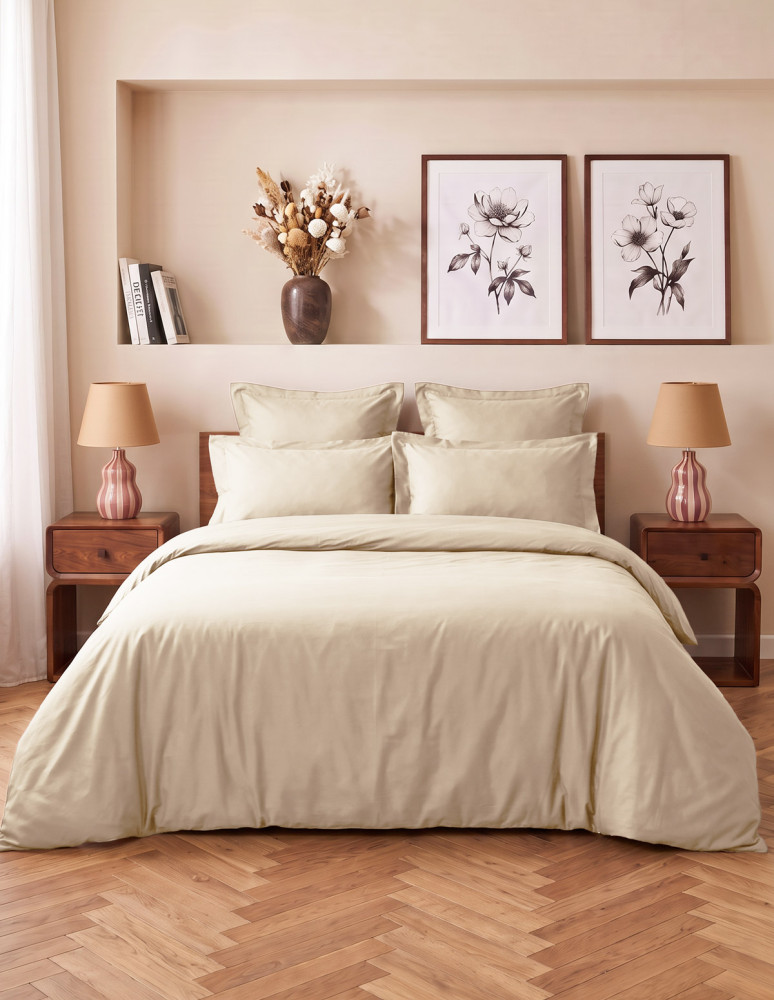 Housse de couette en satin de coton...