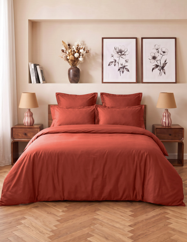 Housse de couette en satin de coton...