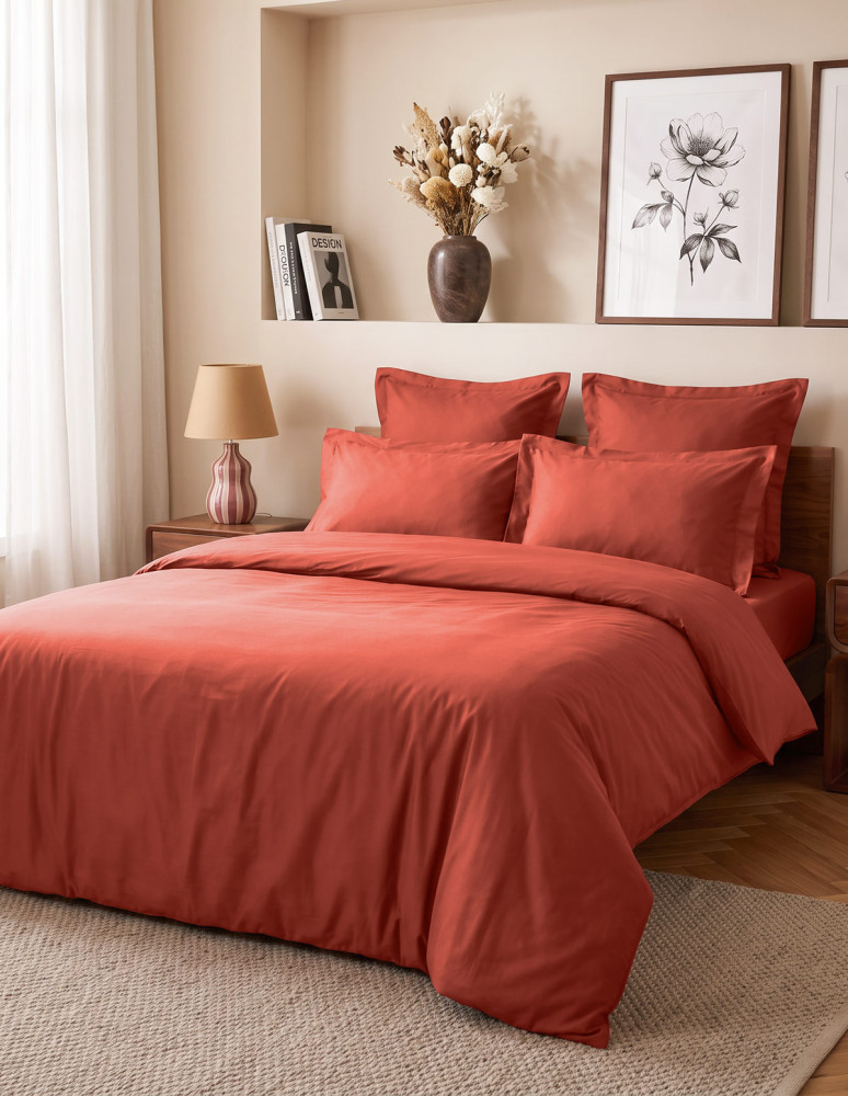 Housse de couette en satin de coton...