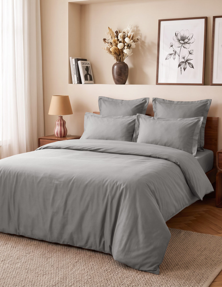 Parure housse de couette satin + 2...