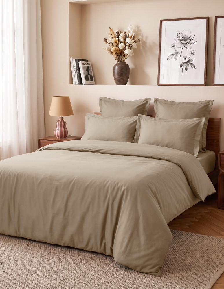 Parure housse de couette satin + 2...