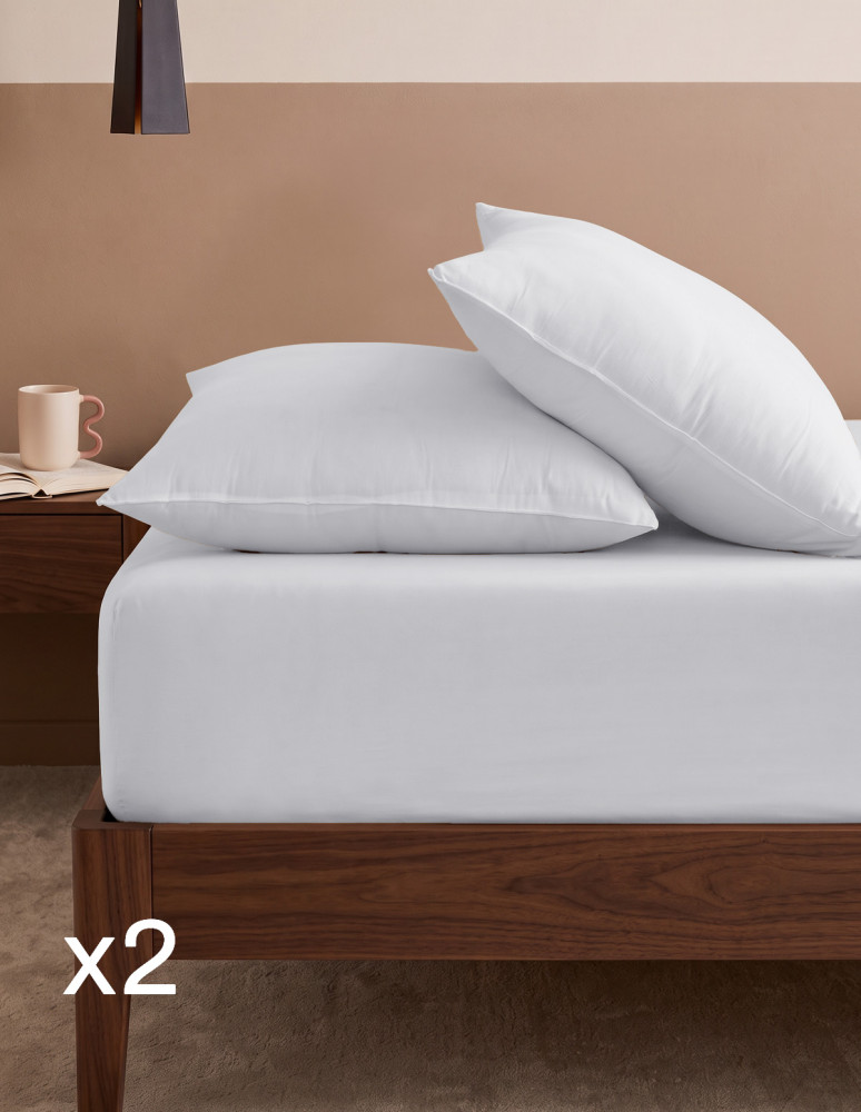 Lot de 2 draps housse jersey coton...