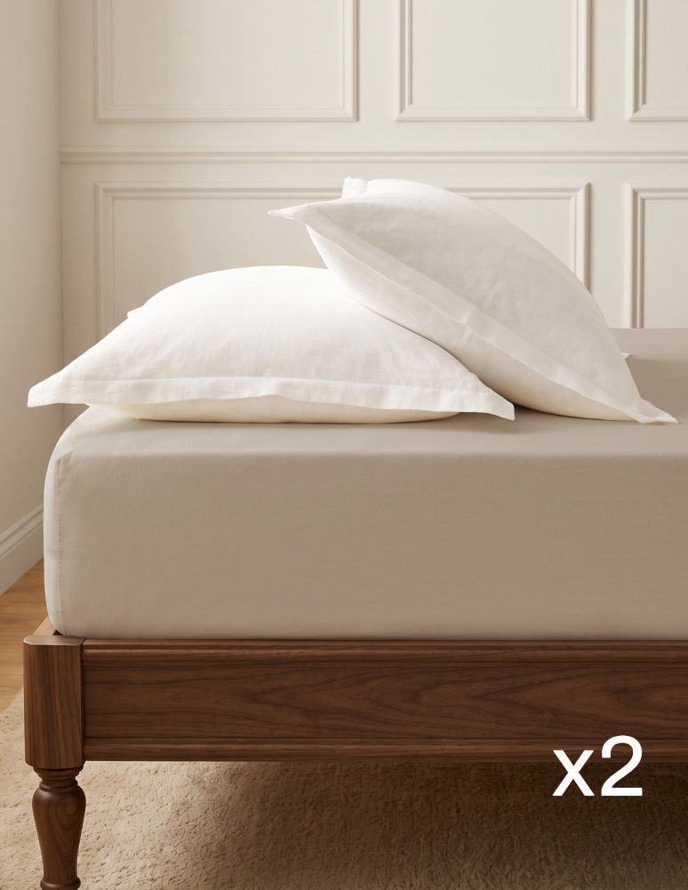 Lot de 2 draps housse...