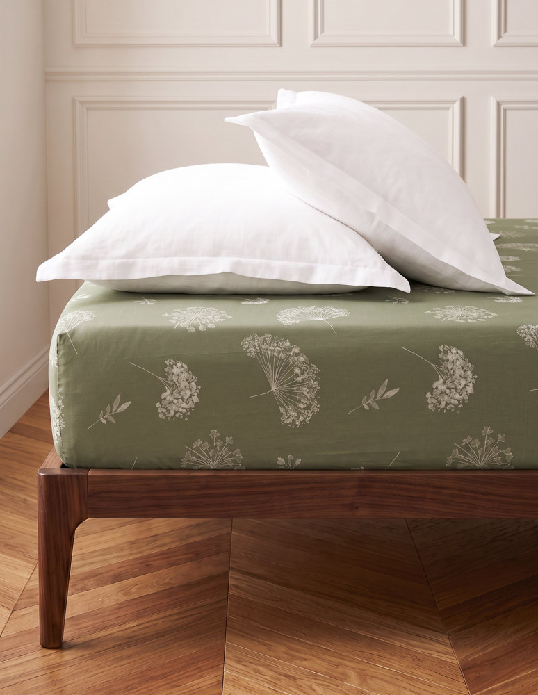 Drap housse en percale de coton...