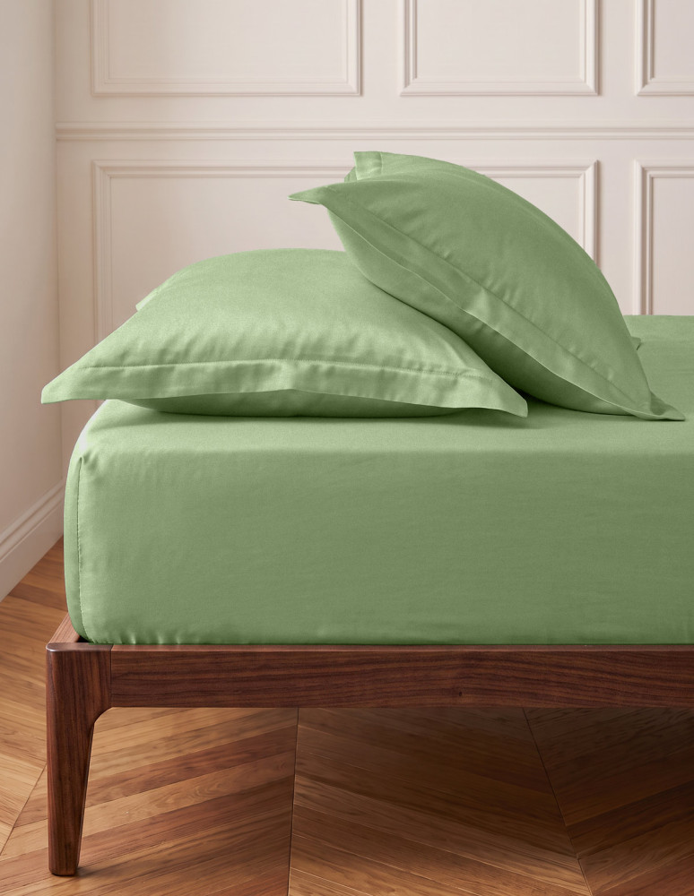 Drap housse satin coton/tencel 200...
