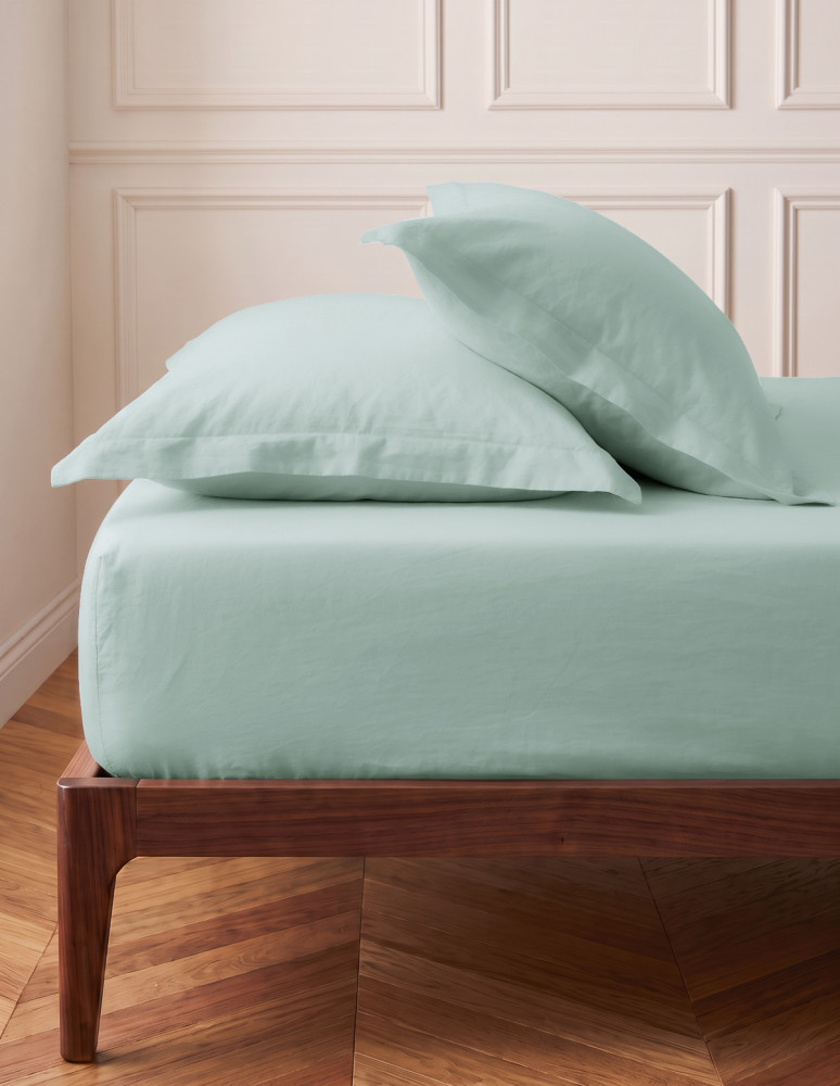 Drap housse en percale de coton...
