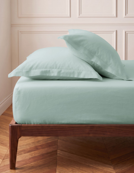 Drap Housse Uni Percale - Grand Bonnet - EASY CARE 80 fils/cm² SENS...