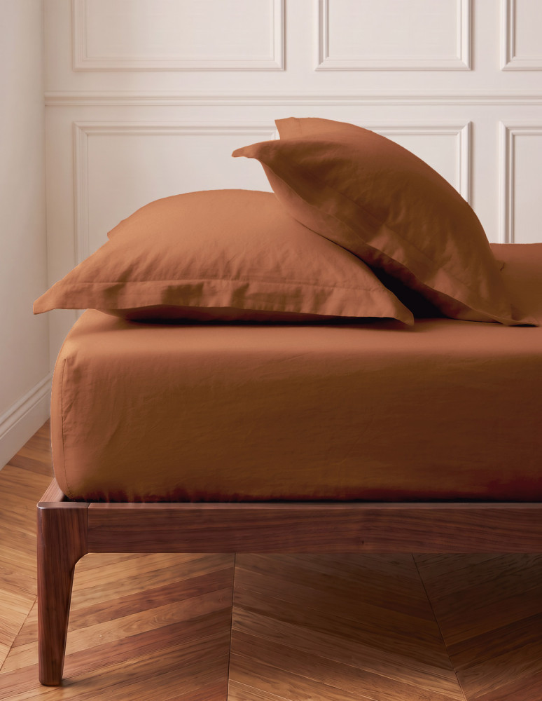 Drap housse en percale de coton...