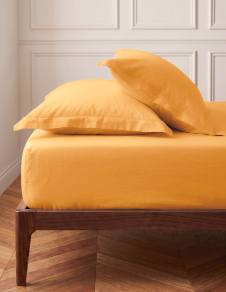 Drap Housse Uni Percale - Grand Bonnet - EASY CARE 80 fils/cm² SENS...