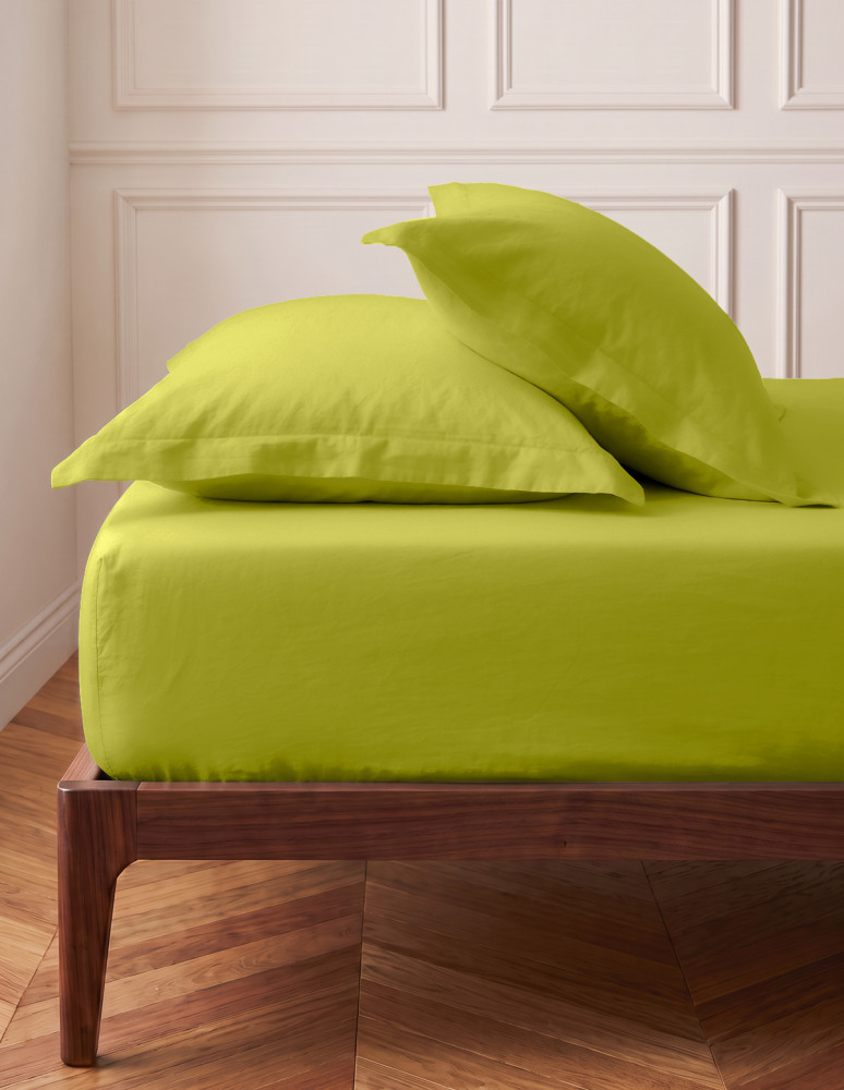 Drap housse en percale de coton...