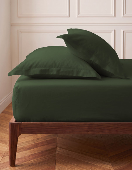Drap Housse Uni Percale - Grand Bonnet - EASY CARE 80 fils/cm² SENS...