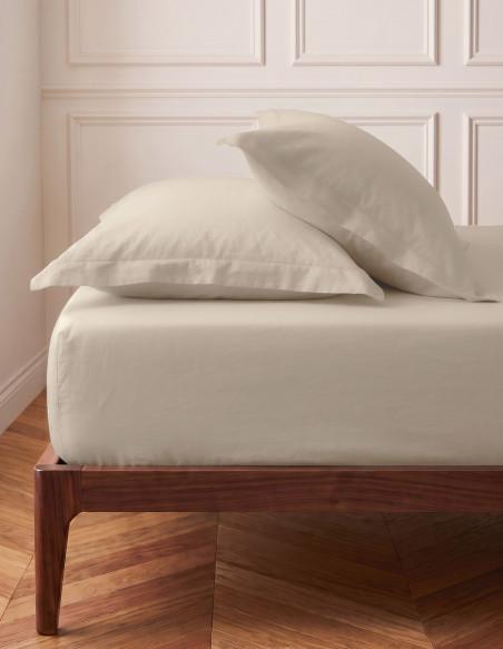 Drap Housse Uni Percale - Grand Bonnet - EASY CARE 80 fils/cm² SENS...