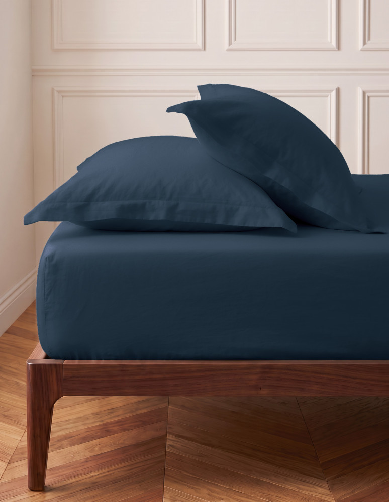 Drap housse en percale de coton...