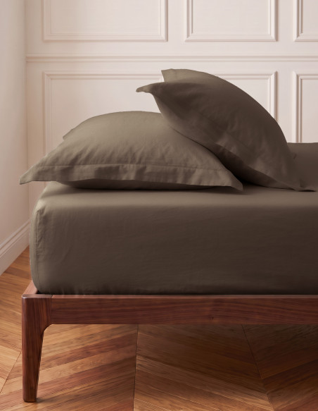 Drap Housse Uni Percale - Grand Bonnet - EASY CARE 80 fils/cm² SENS...