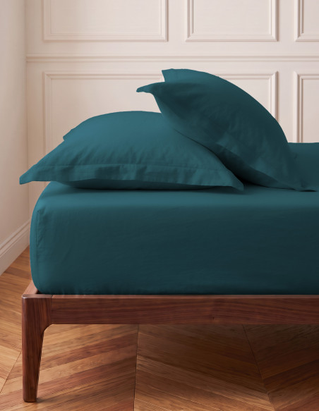 Drap Housse Uni Percale - Grand Bonnet - EASY CARE 80 fils/cm² SENS...