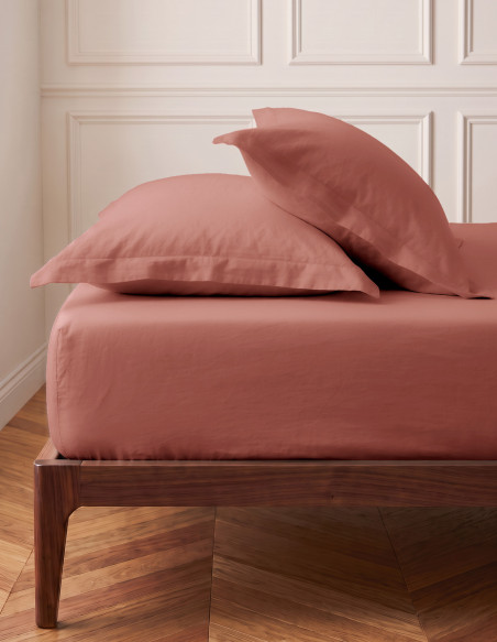 Drap Housse Uni Percale - Grand Bonnet - EASY CARE 80 fils/cm² SENS...