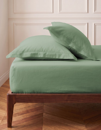 Drap housse en percale de coton bonnet 30 cm SOFT PERCALE