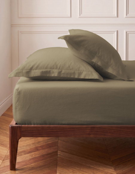 Drap Housse Uni Percale - Grand Bonnet - EASY CARE 80 fils/cm² SENS...