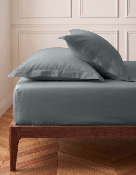 Drap Housse Uni Percale - Grand Bonnet - EASY CARE 80 fils/cm² SENS...