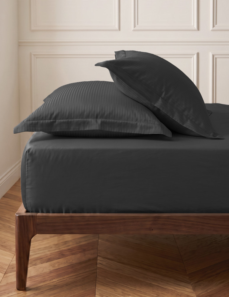 Drap housse uni satin de... 2