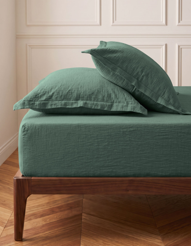 Drap housse en gaze de coton bonnet...
