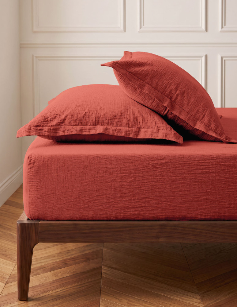 Drap housse en gaze de coton bonnet...