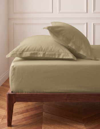 Drap housse en coton lavé biologique bonnet 30 cm ORGANIKA