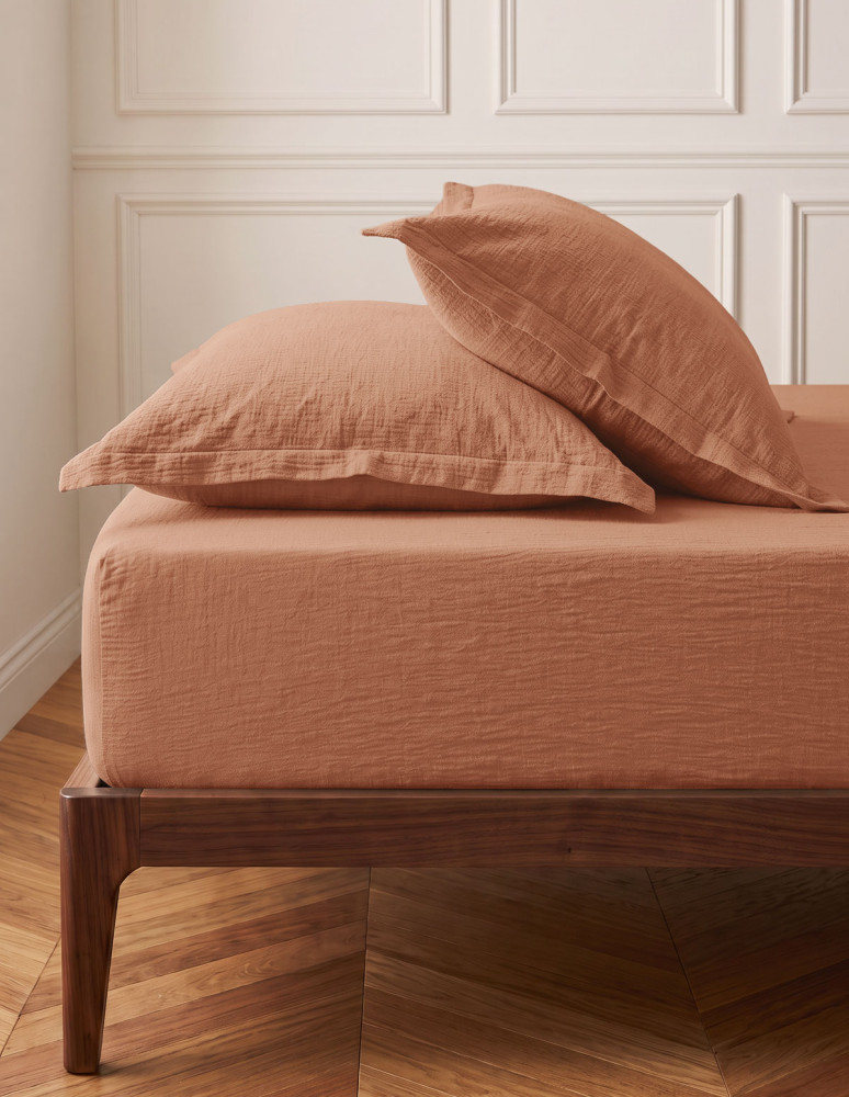 Drap housse en gaze de coton bonnet...