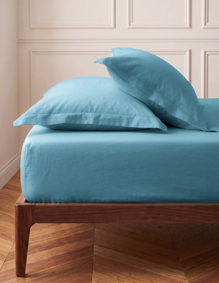 Drap Housse Uni Percale - Grand Bonnet - EASY CARE 80 fils/cm² SENS...