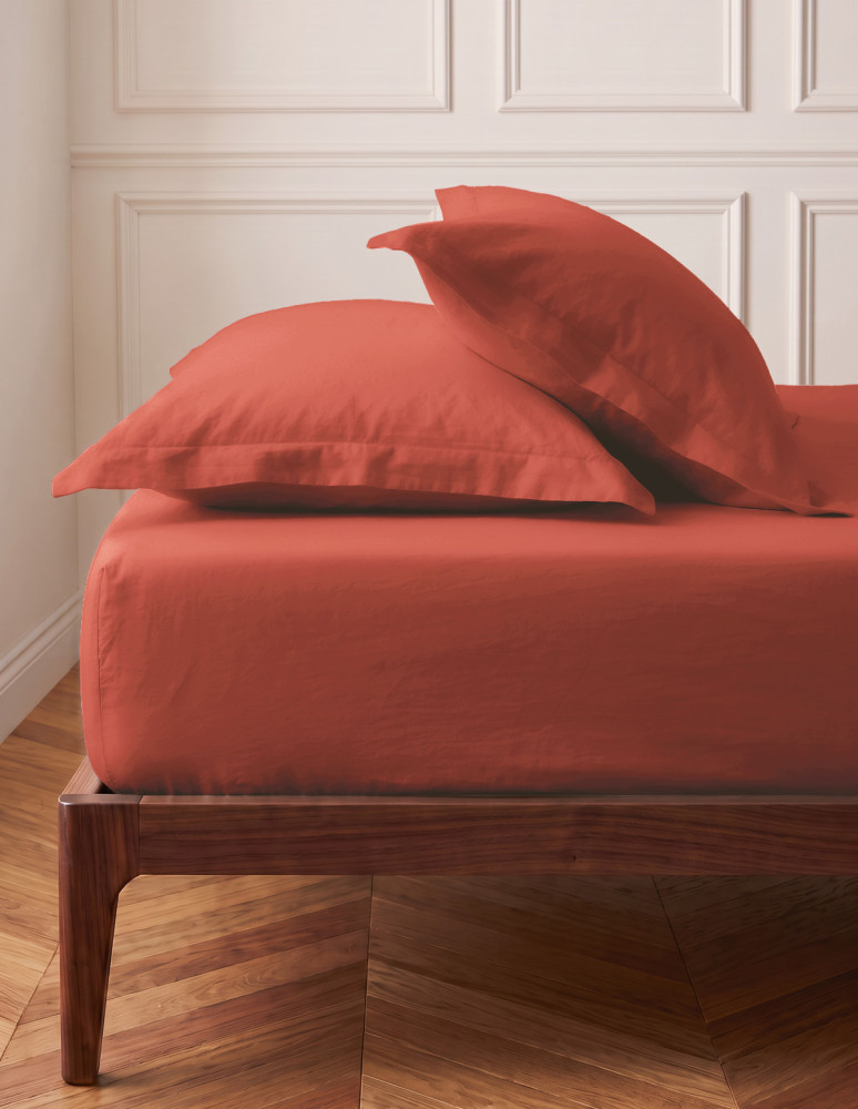 Drap housse en percale de coton...