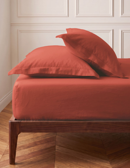 Drap Housse Uni Percale - Grand Bonnet - EASY CARE 80 fils/cm² SENS...