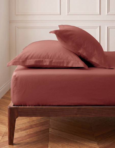 Drap Housse Uni Percale - Grand Bonnet - EASY CARE 80 fils/cm² SENS...
