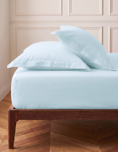 Drap Housse Uni Percale - Grand Bonnet - EASY CARE 80 fils/cm² SENS...