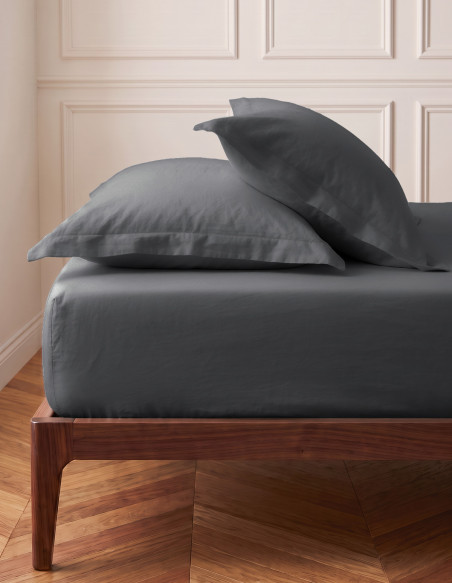 Drap Housse Uni Percale - Grand Bonnet - EASY CARE 80 fils/cm² SENS...