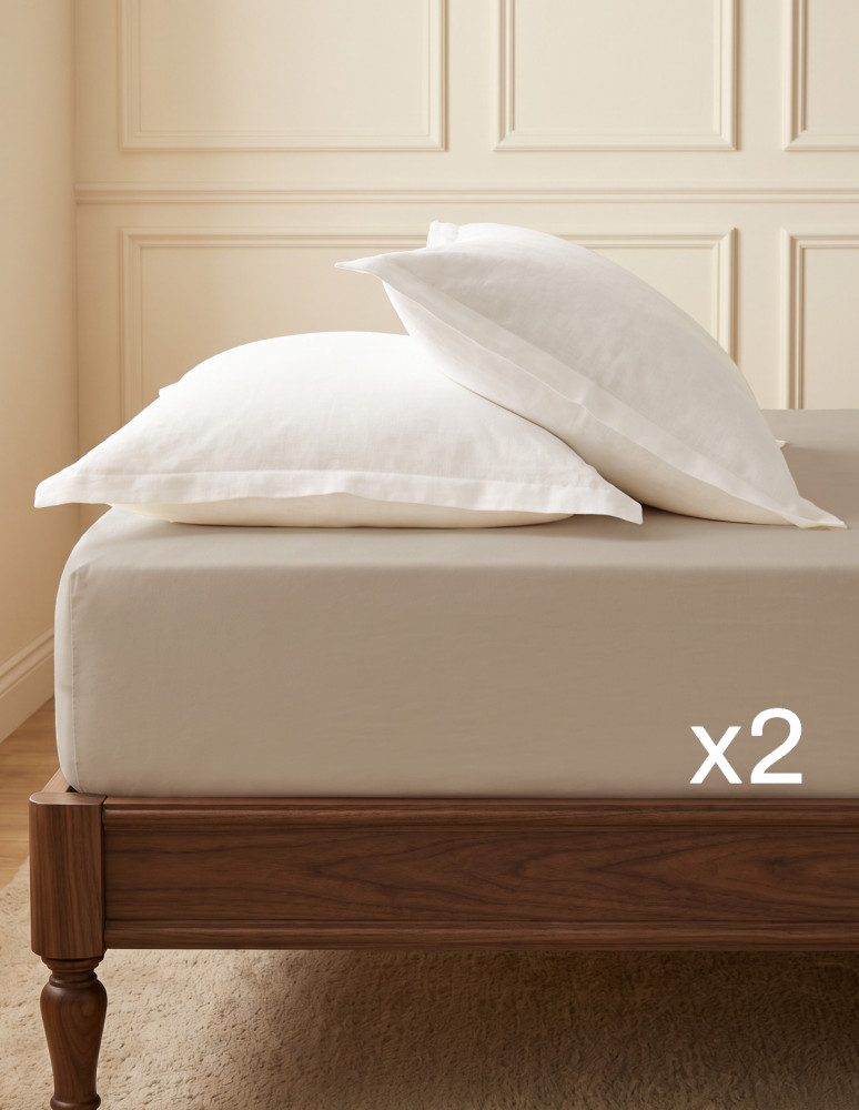 Lot de 2 draps housse...
