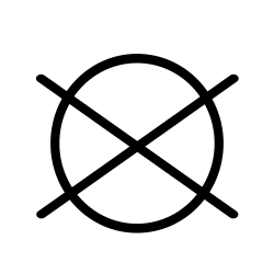 Pictogramme ne pas nettoyer à sec